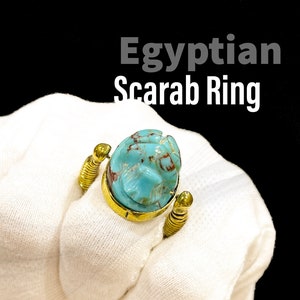 Rare Fantastic Ancient Egyptian Ring of Egyptian Scarab ( symbol of good luck )
