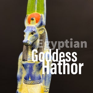 Goddess hathor Statue in the cow form , Made by Egyptian hands
