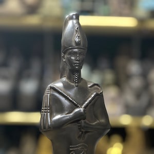 Egyptian God Osiris statue, Osiris figurine for sale with Ancient Egyptian Inscription.