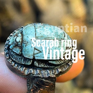 Rare Fantastic Ancient Egyptian Ring of Egyptian Scarab ( symbol of good luck )