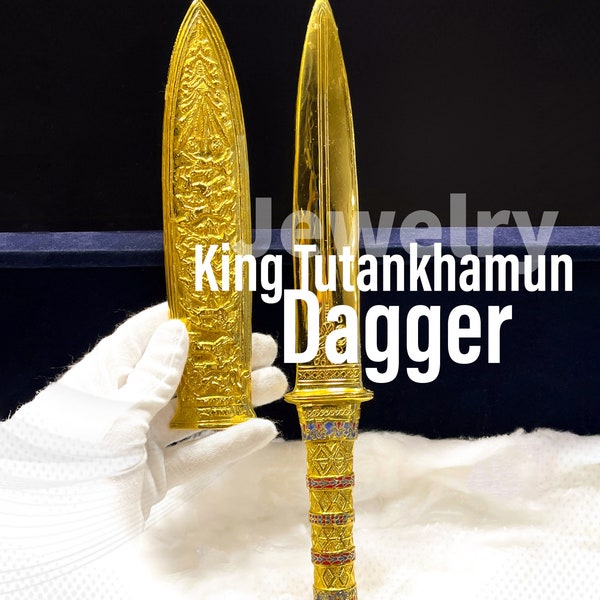 Marvelous King Tutankhamun's Dagger-A Rare Unique Dagger- Brass 24K Gold Plating