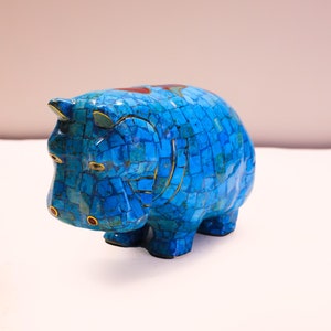 Hippopotamus like the museum piece - Gemstone Hippopotamus - Egyptian Hippopotamus - mace in Egypt with care and love