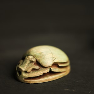 Ancient Egyptian scarab made by Egyptian hands! Customized materials are available.