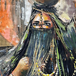 Egyptian Papyrus by the famous artist &quot;SAIED ELAIDY&quot;, Egyptian Papyrus for the Egyptian woman - Made In Egypt