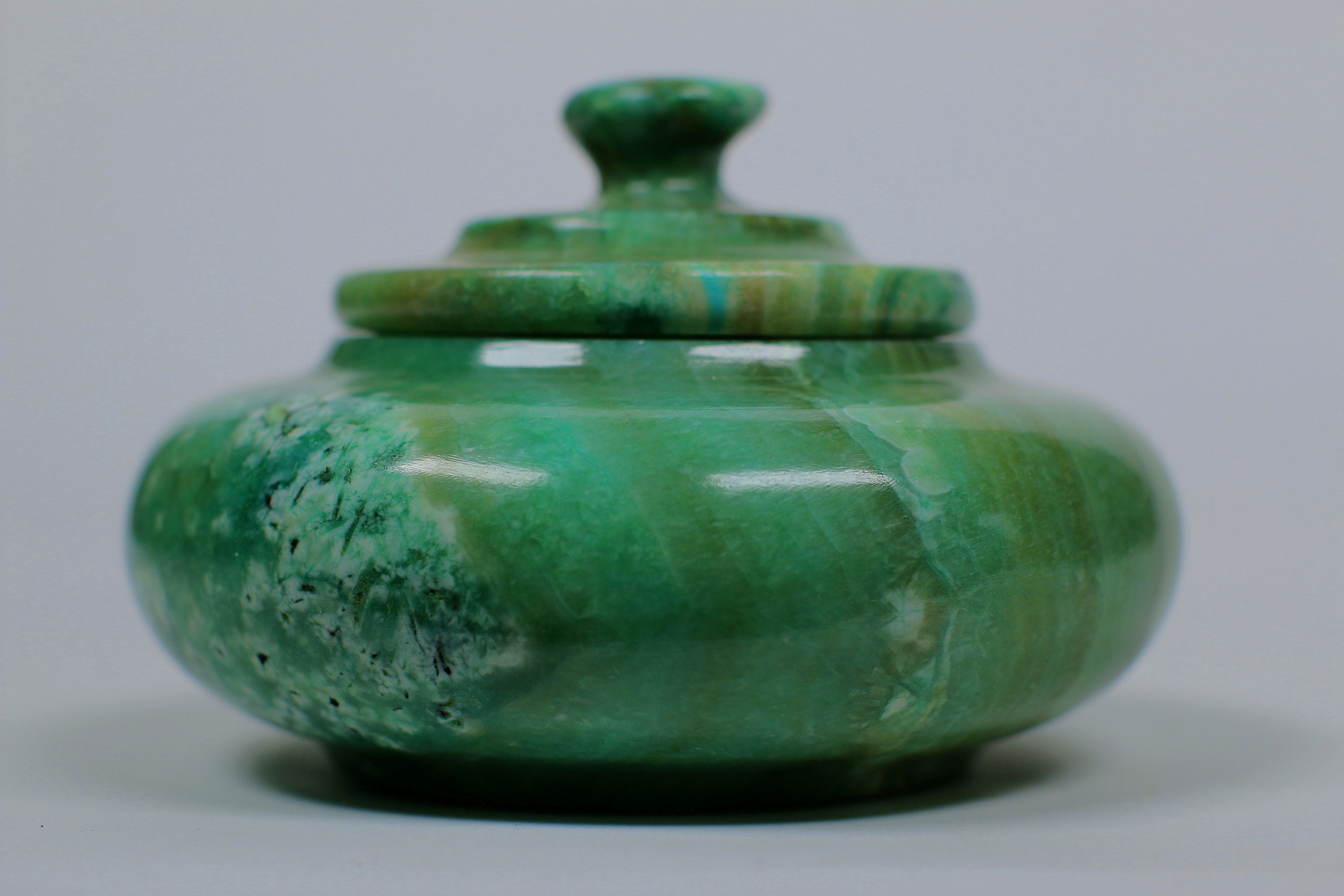 Green Bonbonniere Carved from Romantic Green Alabaster Stone Etsy