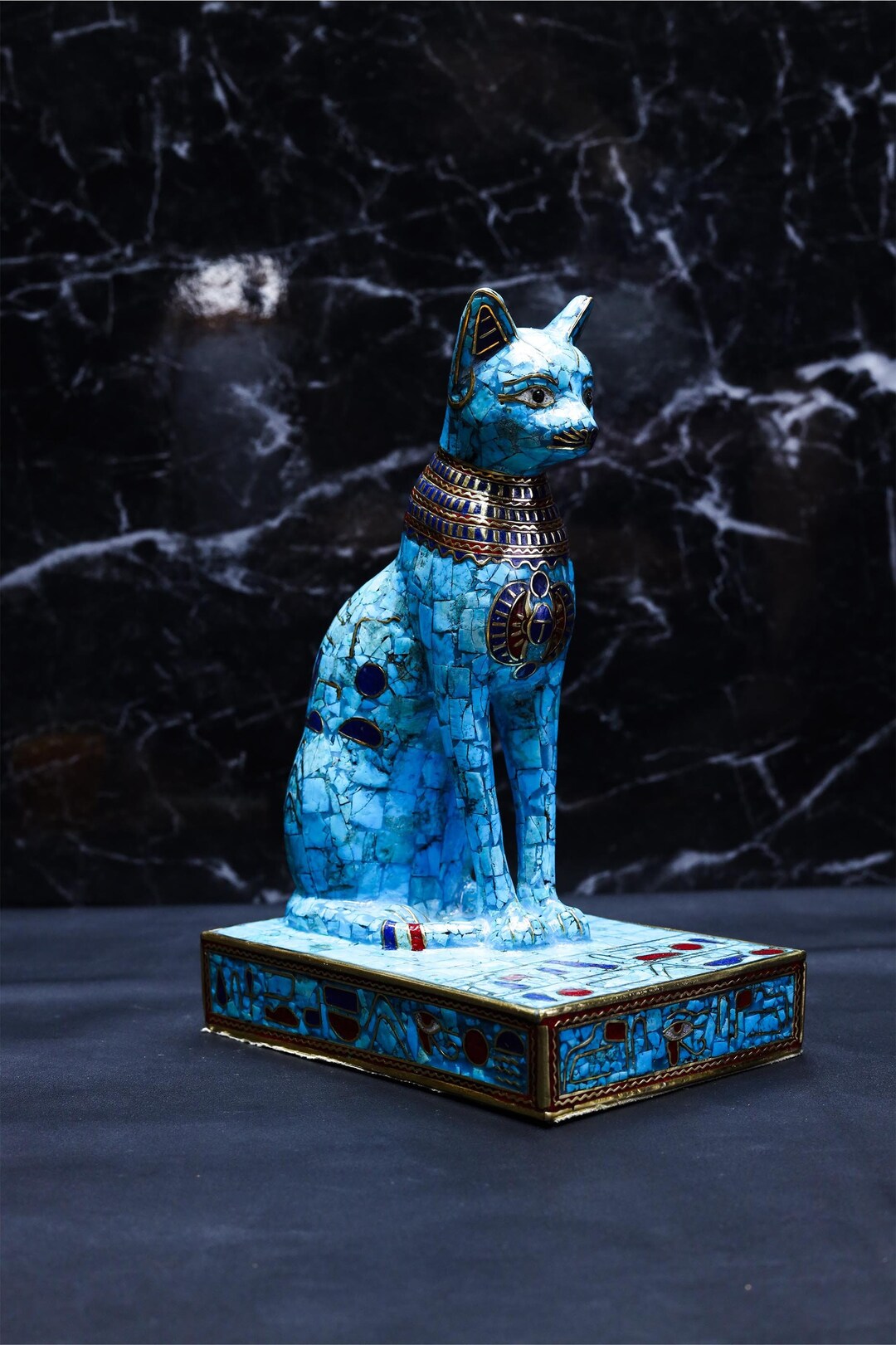 Gemstones Egyptian Bastet Cat, Goddess Bastet Egyptian Cat. Egyptian