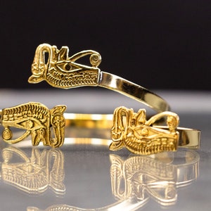 Amazing Egyptian Jewelry set with eye of Ra ring and eye of Ra bracelet for protection, handmade in Egypt with care and love