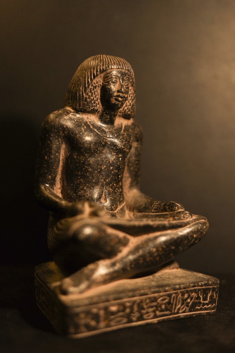 Writing Statue Glorious Egyptian Scribe Statue, Read and Write Figurine Statue in ...
