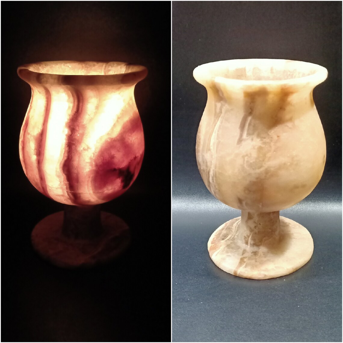 Unique Egyptian Alabaster Vase with amazing colors you can use Etsy
