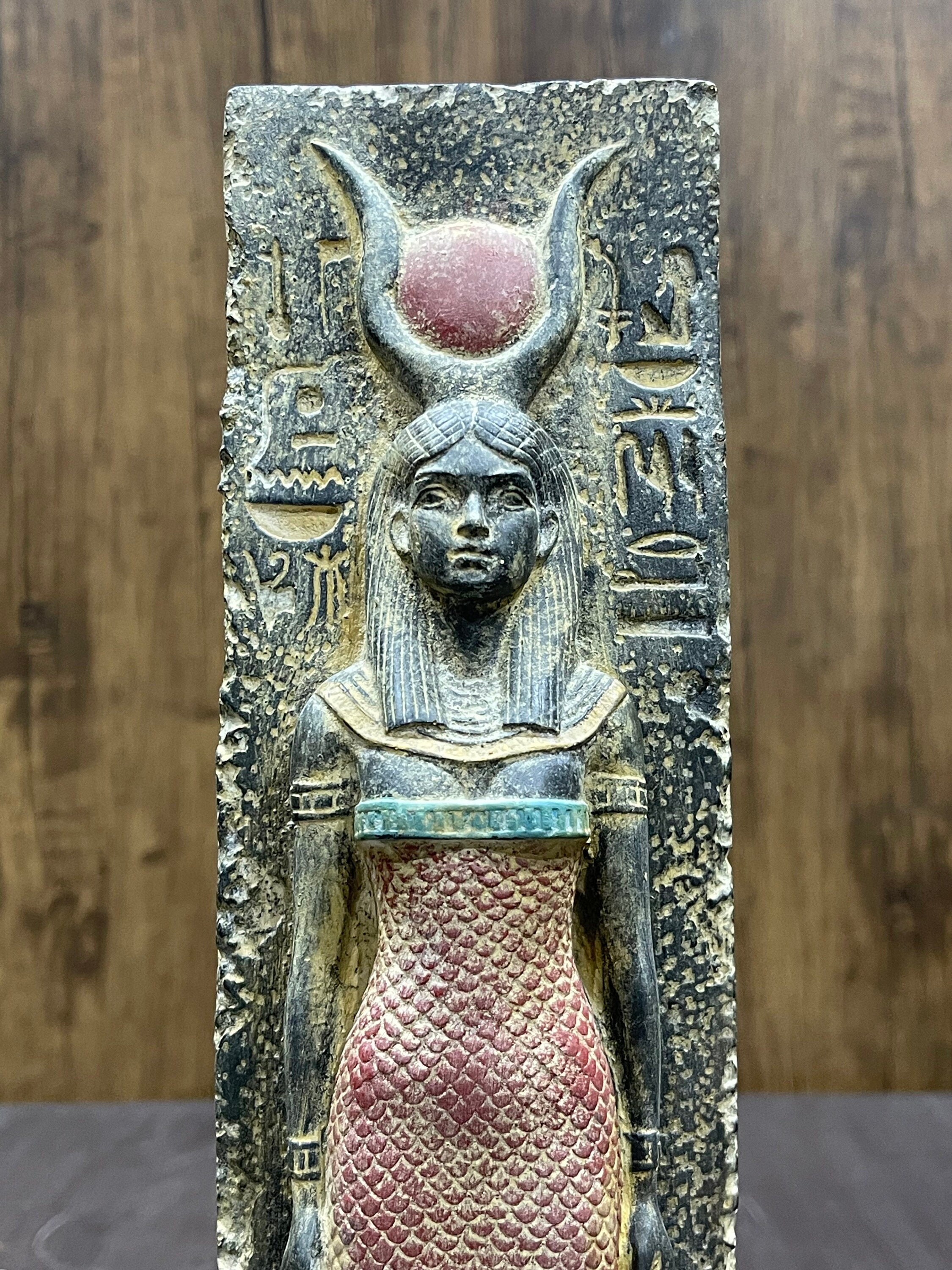 Egyptian Goddess Hathor statue, Beautiful Goddess Hathor, Egyptian Hathor.