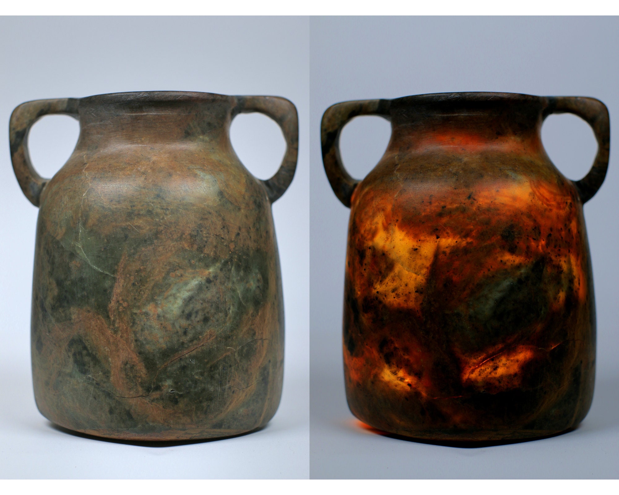 Magnificent Green ALABASTER Vase can be used as a Etsy