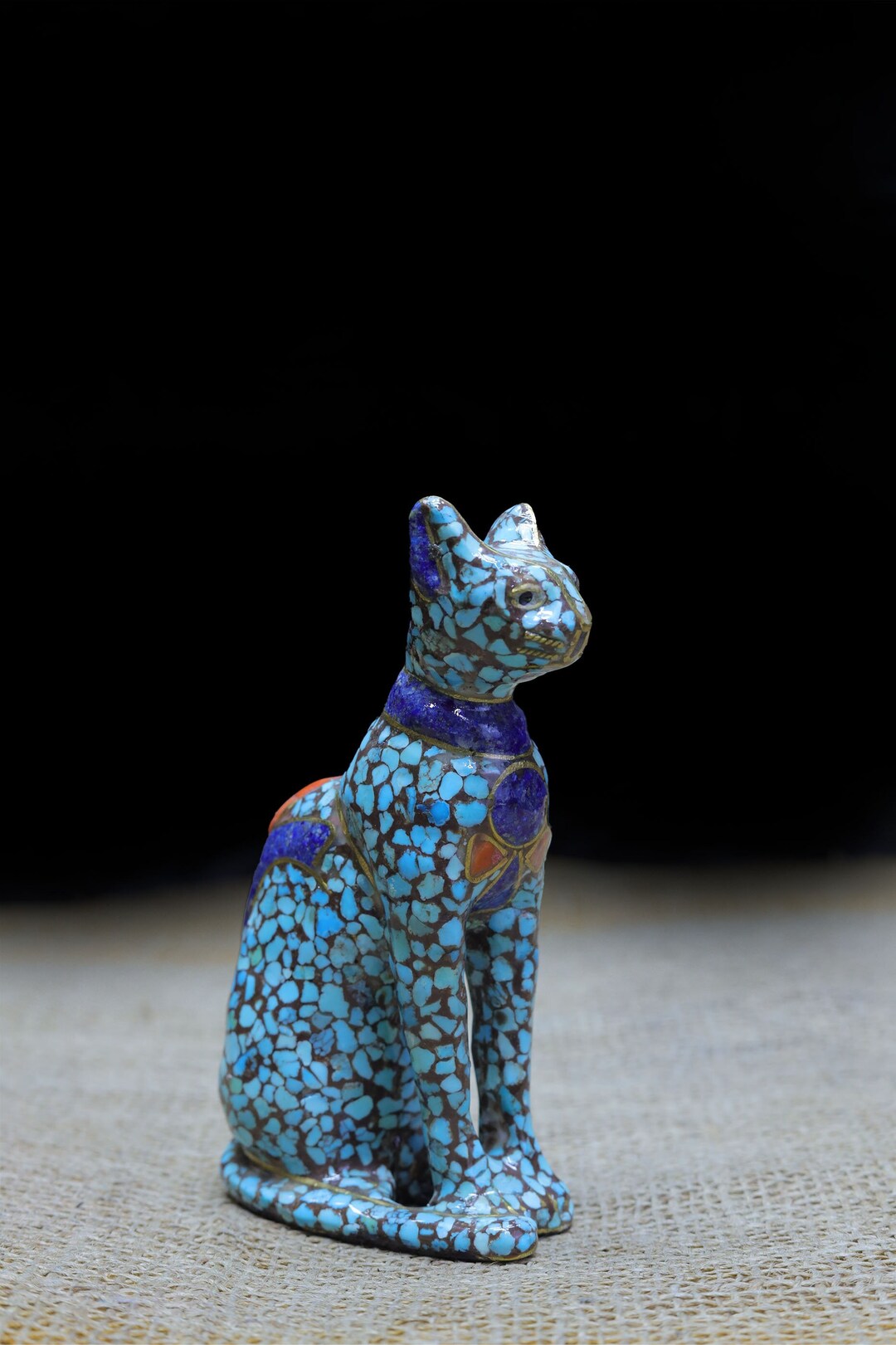 Gemstones Goddess Bastet, Ancient Egyptian Goddess Bastet, Hand Made