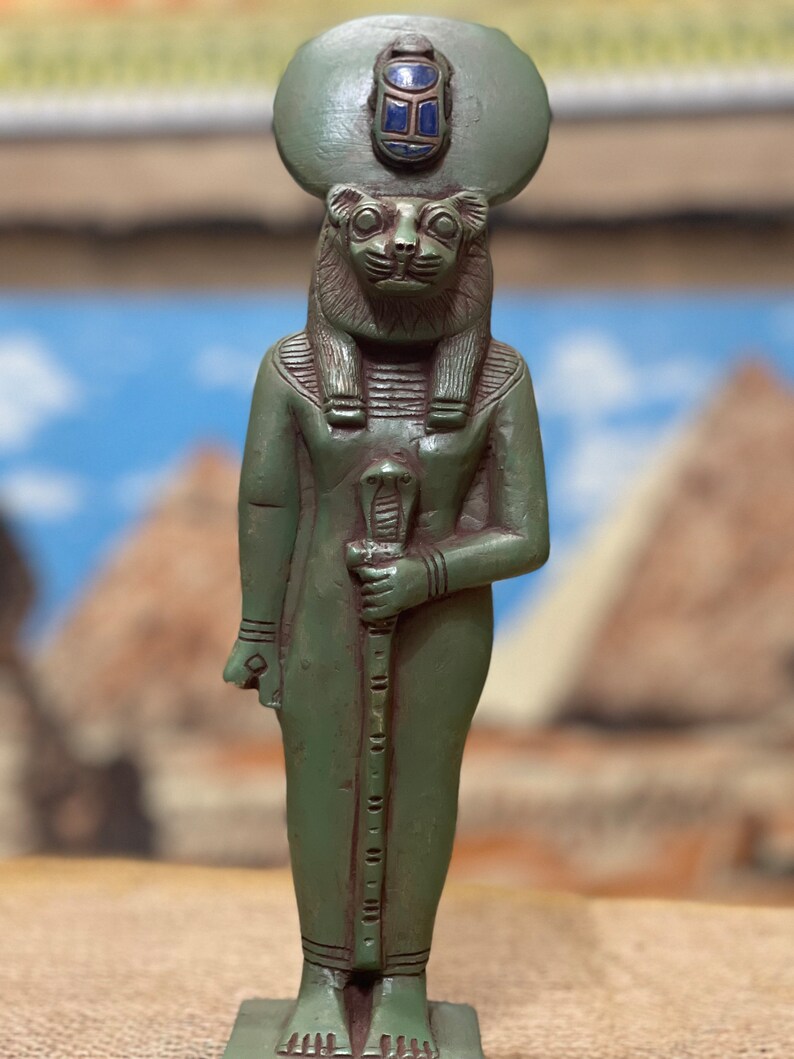 Egyptian Lion Goddess Sekhmet Statue - Large Solid Heavy Ancient Egypt ...
