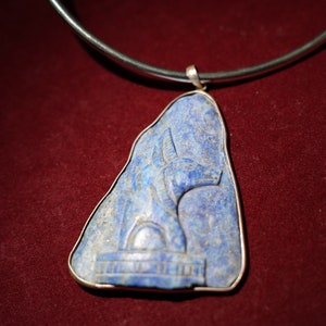 Lapis Lazuli Anubis Amulet: Guardian of Divine Wisdom