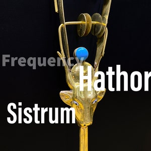 Terrific Hathor Goddess Sistrum - Musical Instruments - Hathor Goddess - Made With Egyptian Hands & Soul