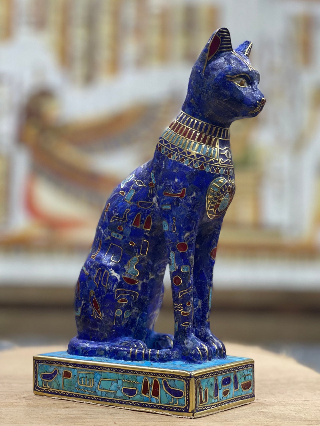 Gemstone Egyptian Cat Bastet Statue Egyptian Bastet Statue. Etsy