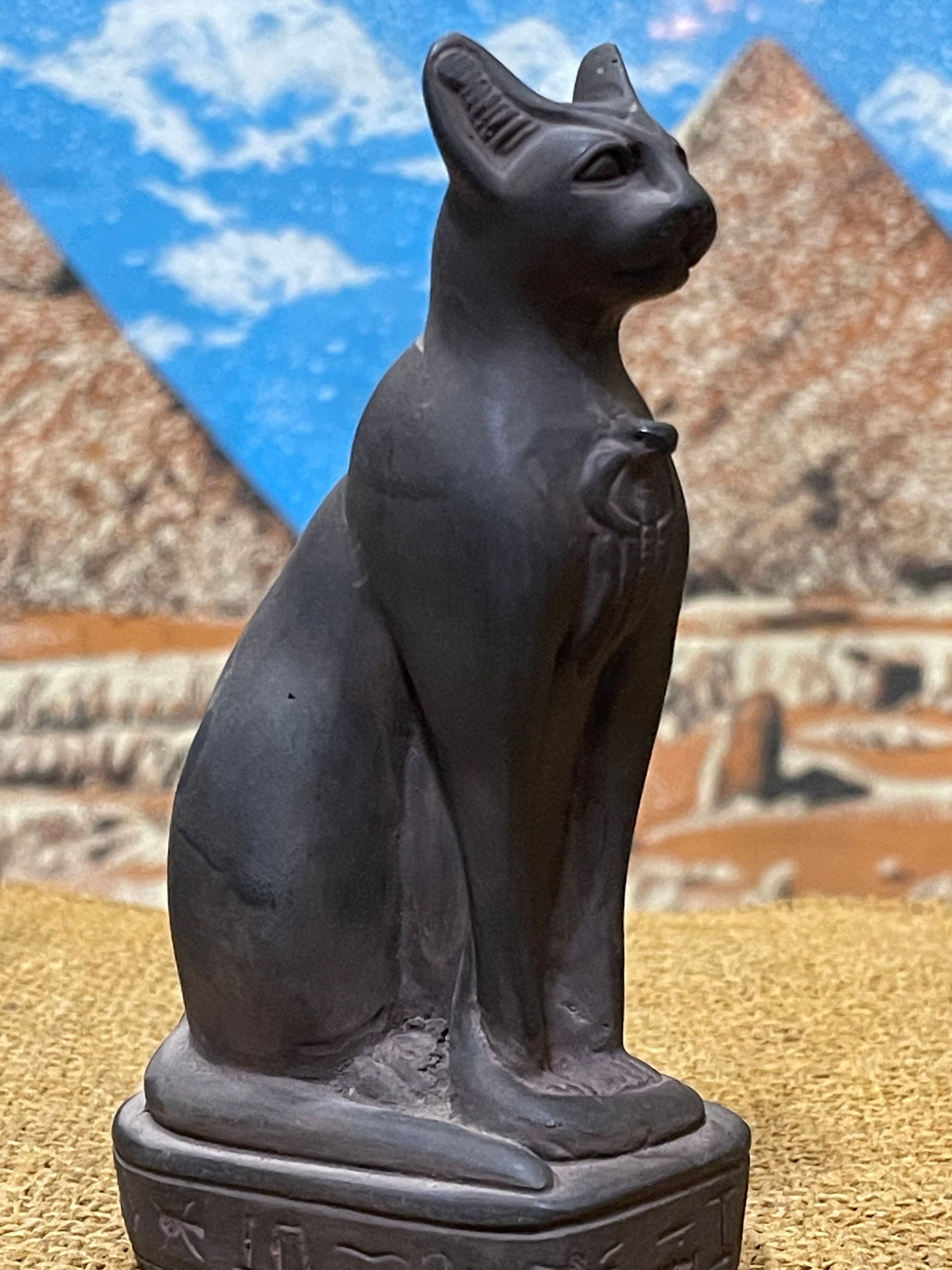 ☆b384、ソリッドブ ラス 背の高い立ち猫の彫刻 1980年 Amazon.co.jp: 【古代エジプトのバステト神】【Sサイズ