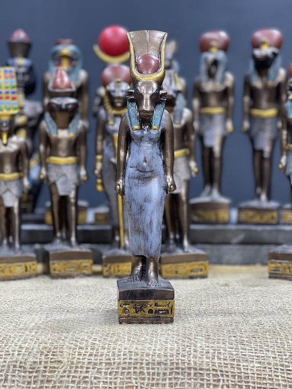 Set of 13 Ancient Egyptian Deities, Anubis, God Seth, Hathor