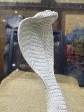 Egyptian white Cobra snake statue, Egyptian Uraeus. large cobra . 10