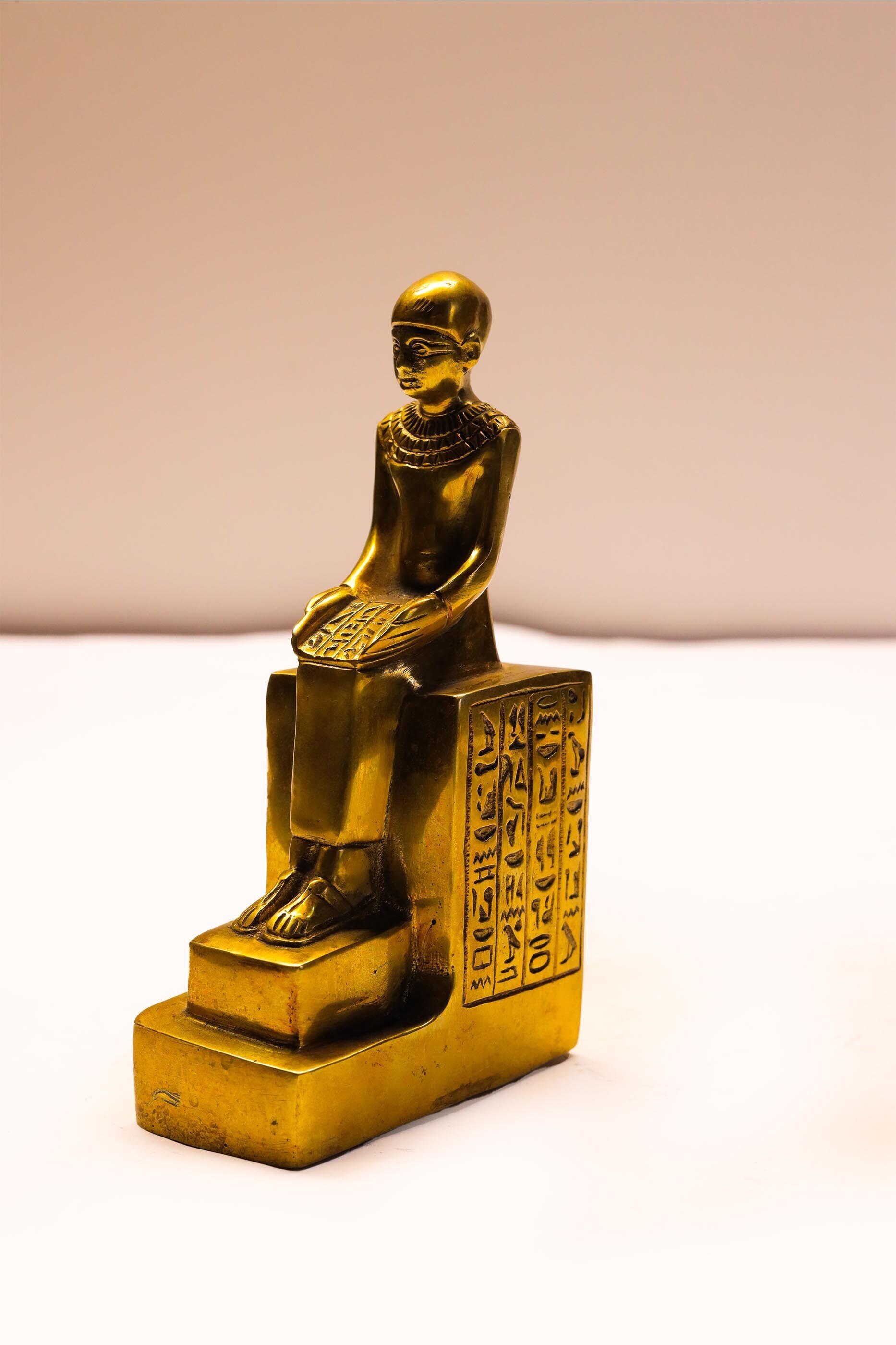 Imhotep Statue - Ancient Egyptian Engineer Imhotep - the builder of Djoser's unprecedented step pyramid complex - replica imhotep