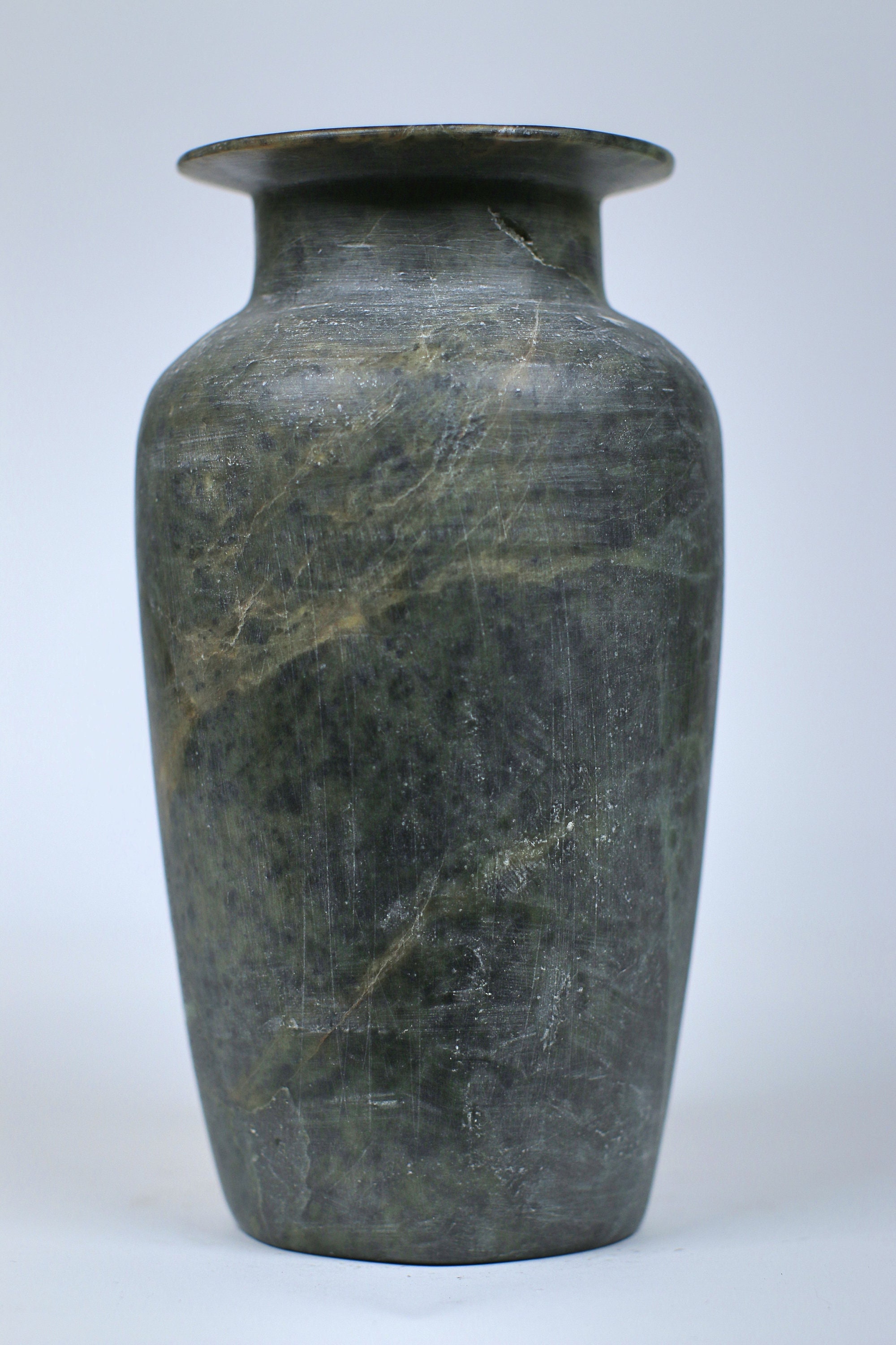 Spectacular Green ALABASTER Vase can be used as a Etsy
