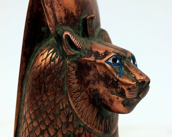 Mini Egyptian Goddess Sekhmet, Ancient Sekhmet statue for sale, Made In Egypt, Mother's Day Gift