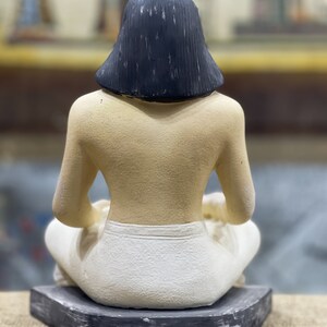 Writing Statue Egyptian Scribe Statue, Read and Write Figurine Statue in Ancient Egypt ...