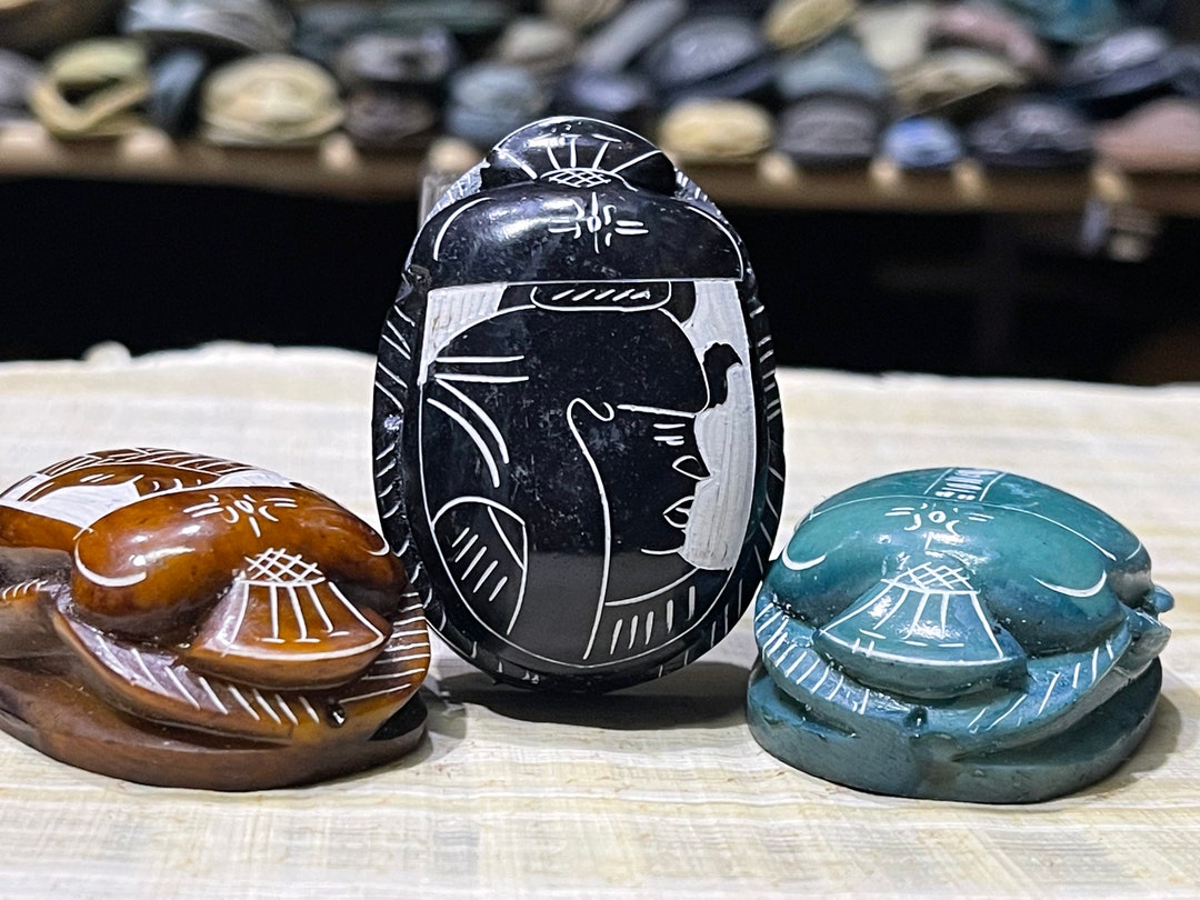 Set of 3 Scarabs, Egyptian Scarab for Home Decor made in Egypt Etsy UK
