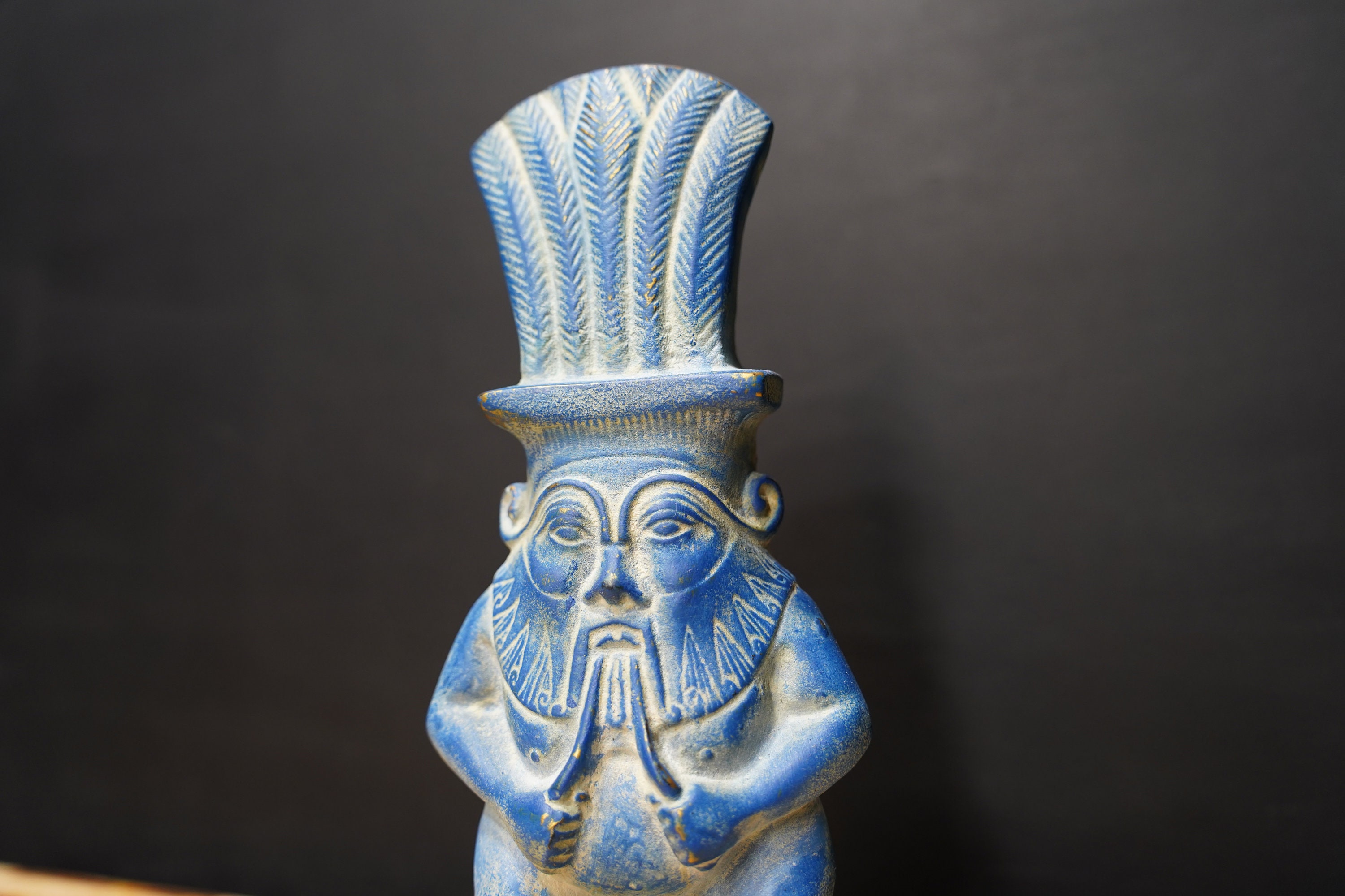 Ancient BES god of joy and fertility - Altar statue - Happiness God - Replica God Bes - statue for Bes