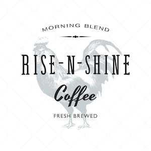 Rise and Shine, Morning Blend, Fresh Brewed, Koffie digitaal bestand PNG, Sublimatie Design, Clipart