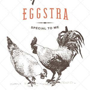 You are Eggstra Special Digital File, Hen and Rooster, Affection,Farmhouse, Clipart, PNG, Sublimation Design