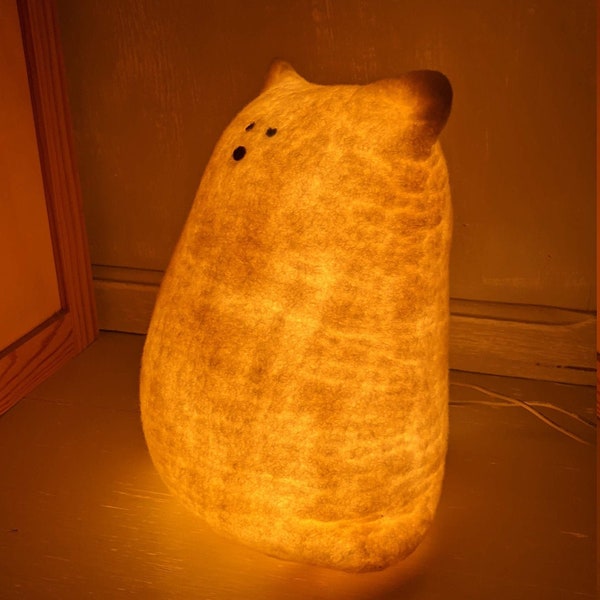 LUMINOUS KATTAIN Night light in felted wool Merino of Alsace