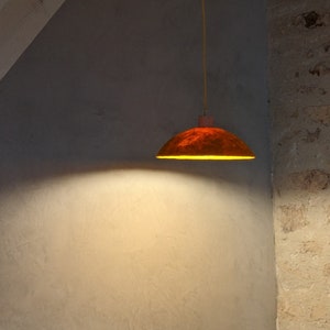 REGARD yellow felted wool pendant lamp