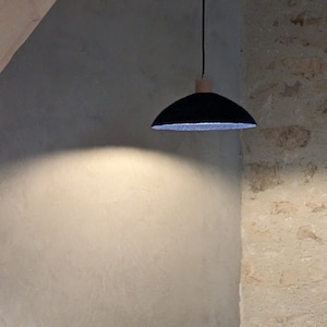 REGARD blue felted wool pendant lamp