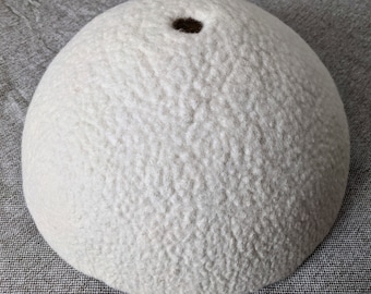 Abat-jour ONDÉE blanc en laine feutrée