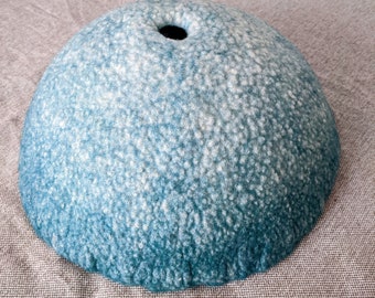 ONDÉE blue lampshade in felted wool