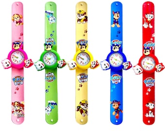 Enfants garçons filles montre-bracelet Paw Patrol personnage de dessin animé classique enfants enfants école gifle analogique montres 5 couleurs