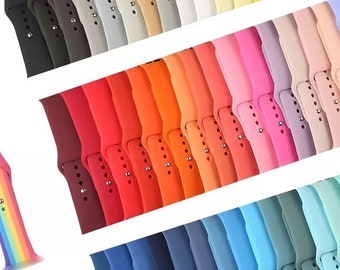 For Apple Watch Strap Silicon Band Series 6 5 4 3 2 1 & SE High Quality Strap for Apple Watch 38,40,41,42 ,44,45mm Can be personalised