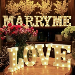 LARGE LED Letters White Event Decor 22cm Height. Wedding Valentines Birthday Backdrop Decor Light Up Letters & Numbers Battery Operated