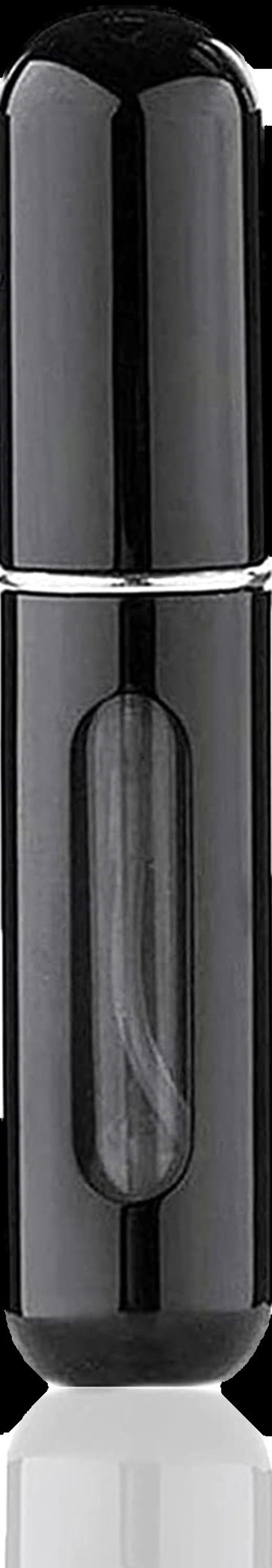 Nachfüllbare Parfüm Aftershave Zerstäuber 5 ml Spray Pump Portable Flaschen Ideal für die Reise Kann BLACK & GOLD Personalisiert werden Chrome Black