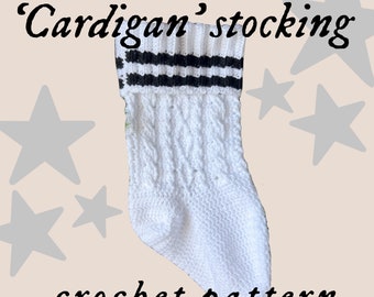 Cardigan stocking crochet pattern