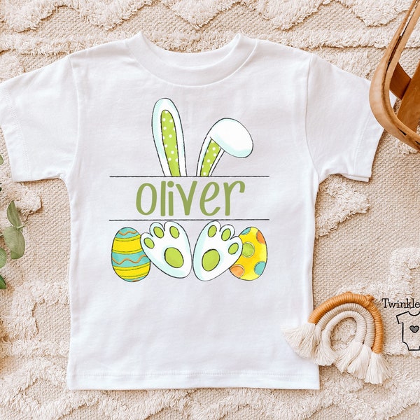 Easter Boy Shirt - Little Bunny Boy Shirt - Cute Easter Baby Boy Gift - Custom Name Easter Shirt- Easter Youth Shirt - Easter Toddler Shirt