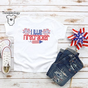 Fourth Of July Kids Shirt - Cute Patriotic Toddler Shirt - Little Firecracker Toddler Shirt