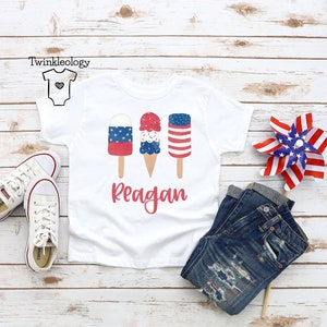 Personalized Fourth Of July Kids Shirt - Cute Patriotic Name Toddler Shirt - Personalized Custom Name Toddler Shirt