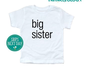 Big Sister Shirt - Cute Big Sister Toddler Shirt - Big Sister Toddler Tee - Big Sis Gift