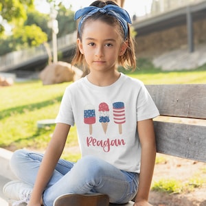 Personalized Fourth of July Kids Shirt Cute Patriotic Name - Etsy