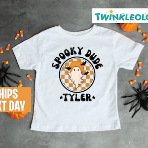 Personalized Spooky Dude Toddler Shirt - Halloween Kids Shirt - Halloween Toddler Tee