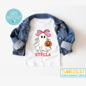 Personalized Halloween Kids Shirt - Cute Halloween Name Toddler Shirt - Personalized Custom Name Toddler Shirt - Girl Custom Halloween Shirt
