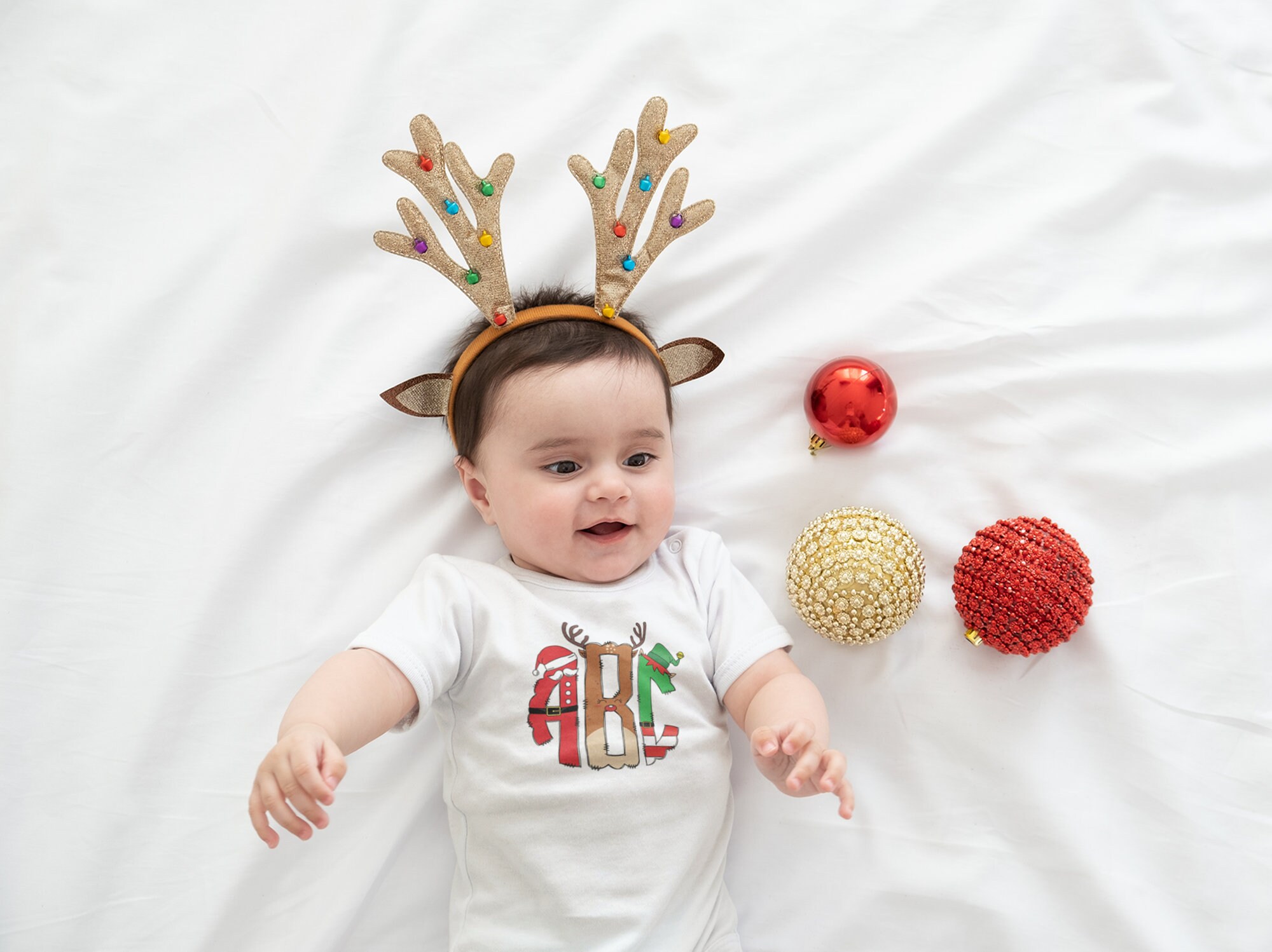 Discover Christmas Baby Onesie - Custom Christmas Onesie - Cute Christmas Onesie - Monogram Christmas Onesie - Gender Neutral Christmas Onesies