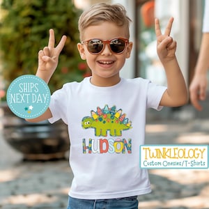 Personalized Back to School Kids Shirt - Back to School Dinosaur Toddler Shirt - Custom Boy T-Shirt